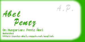 abel pentz business card